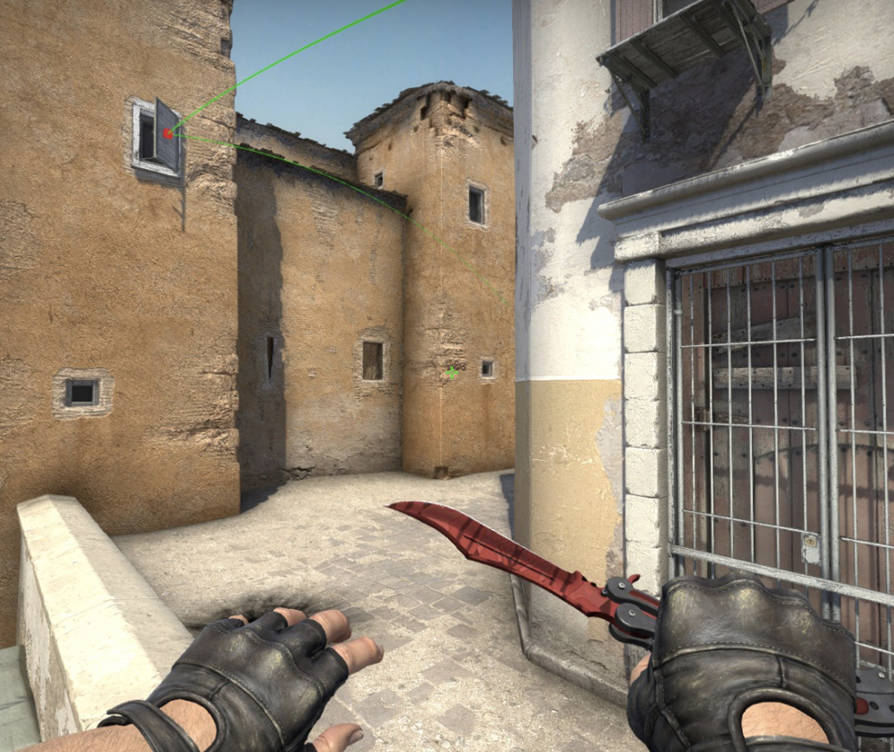 hands with a knife in first person